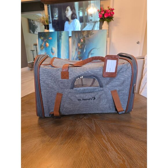 Mr. Peanut's Airline Approved Soft Sided Pet Carrier Small Dog Puppy Cat Kitten - Picture 2 of 16